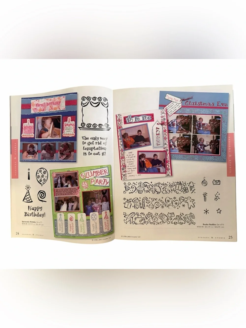3 Stampin' Up! Idea Book & Catalogs from 2002, 2003 & 2004